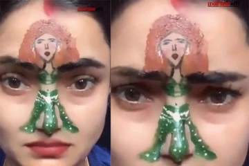 நெற்றிப் பொட்டில் தமன்னாவை வைத்து ஆட்டம் போட வைத்த பெண்: வைரலாகும் வீடியோ