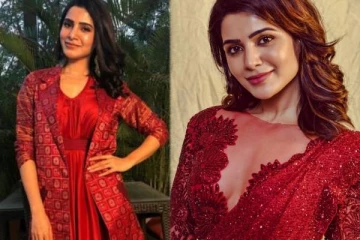 சிவப்பு நிற உடைகளில் கலக்கிய நடிகை சமந்தாவின் அழகிய புகைப்படங்கள் இதோ