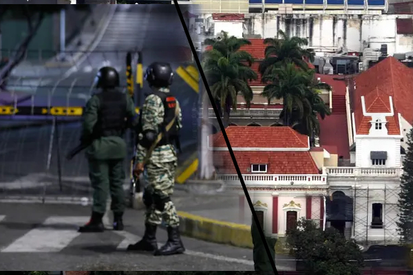 வெனிசுலா ஜனாதிபதி மாளிகை அருகே துப்பாக்கிச் சூடு | Gunfire Near The Venezuelan Presidential Palace வெனிசுலா ஜனாதிபதி மாளிகை அருகே துப்பாக்கிச் சூடு | Gunfire Near The Venezuelan Presidential Palace