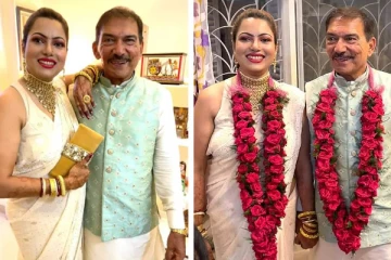 38 வயது கொண்ட பெண்ணை 66 வயது கொண்ட முன்னாள் கிரிக்கெட் வீரர் திருமணம் செய்தார் - வைரலாகும் புகைப்படம்