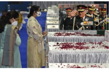 முப்படை தளபதி பிபின் ராவத் உடலைப் பார்த்து கண்கலங்கிய மகள்கள்! வெளியான வீடியோ காட்சி