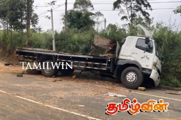 நானு ஓயாவில் மாடுகளை ஏற்றிச் சென்ற லொறி விபத்து: ஒருவர் காயம்