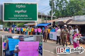 கிரவல் அகழ்விற்கு எதிராக வவுனியாவில் போராட்டம்