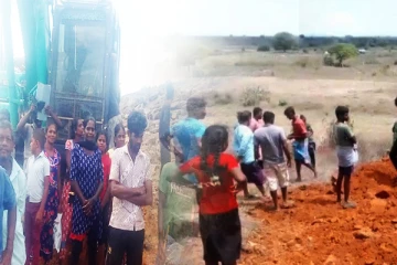 சேனையூர் நெல்லிக்குளம் மலை உடைப்புக்கு மக்கள் கடும் எதிர்ப்பு