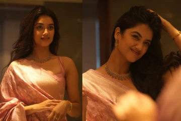 இளம் நடிகை பாக்யஸ்ரீ போர்சே சேலையில் கியூட் ஸ்டில்கள்