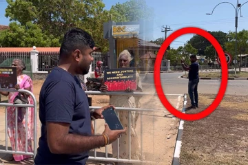 முல்லைத்தீவில் போராட்டத்தை அச்சுறுத்திய பொலிஸ் புலனாய்வாளர்! துரத்திய மக்கள்