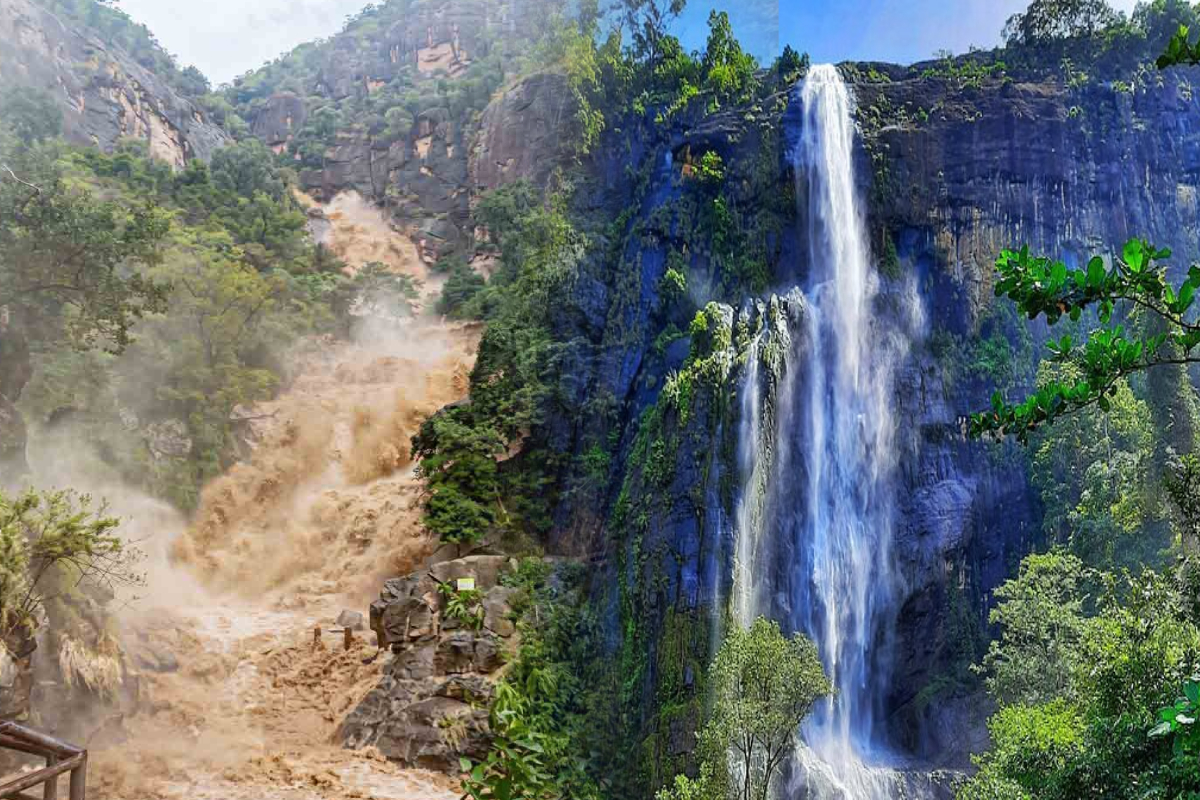 திடீரென நிறம் மாறிய ராவண எல்ல நீர்வீழ்ச்சி | Ravana Ella Falls Suddenly Changed Color