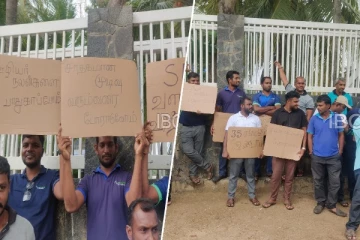யாழில் போராட்டத்தில் குதித்த டெலிகாம் ஊழியர்கள் (படங்கள்)