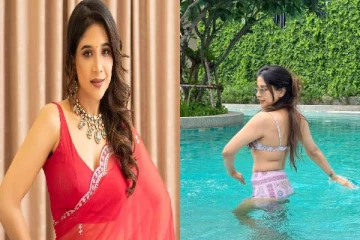 திருமணத்தின் பின்னும் நீச்சல் உடையில் நடிகை சாக்ஷி அகர்வால்! வைரலாகும் புகைப்படங்கள்