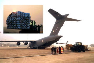 பாலஸ்தீன மக்களுக்கு மீண்டும் இந்தியா உதவிக்கரம்: 32 டன் பொருட்களுடன் எகிப்து புறப்பட்ட விமானப்படை விமானம்