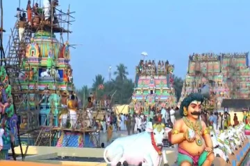 வைத்தீஸ்வரன் கோவிலில் குடமுழுக்கு விழா பக்தர்கள் கலந்துகொள்ளாமல் நடைபெற்றது