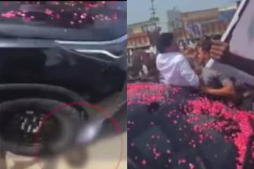 ஜெகன்மோகன் ரெட்டி கார் டயரில் சிக்கி தொண்டர் நசுங்கி பலி - வரவேற்க வந்ததில் துயரம்