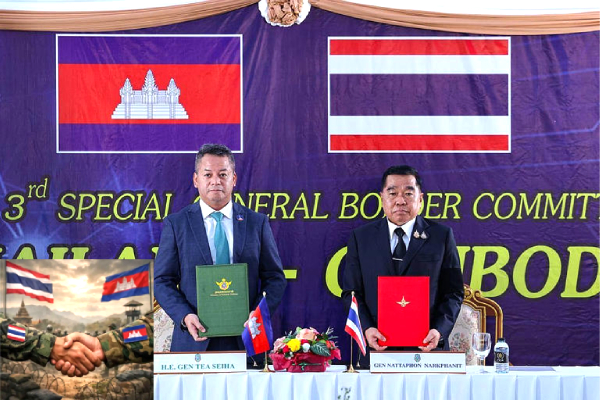 Thailand Cambodia border clashes ceasefire agreement 2025, 41 killed nearly 1 million displaced border conflict Asia, Defence ministers Natthaphon Narkphanit Tea Seiha joint statement, Thailand Cambodia freeze troop movements civilians return home, Release of 18 Cambodian soldiers after 72 hours ceasefire, Kuala Lumpur Peace Accords Trump Malaysia mediation background, Thai air strikes Cambodia disputed border Preah Vihear Si Sa Ket, Cambodia accuses Thailand indiscriminate attacks civilian houses, ASEAN regional security Thailand Cambodia border tensions, Thailand Cambodia peace talks Chanthaburi province breakthrough Thailand Cambodia border clashes ceasefire agreement 2025, 41 killed nearly 1 million displaced border conflict Asia, Defence ministers Natthaphon Narkphanit Tea Seiha joint statement, Thailand Cambodia freeze troop movements civilians return home, Release of 18 Cambodian soldiers after 72 hours ceasefire, Kuala Lumpur Peace Accords Trump Malaysia mediation background, Thai air strikes Cambodia disputed border Preah Vihear Si Sa Ket, Cambodia accuses Thailand indiscriminate attacks civilian houses, ASEAN regional security Thailand Cambodia border tensions, Thailand Cambodia peace talks Chanthaburi province breakthrough