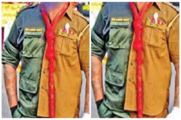படையினருக்கு ஒத்த உடையை அணிந்து போராட்டத்தில் பங்கேற்றவர் கைது