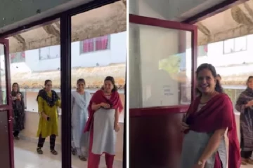 ஆசிரியைக்கு வளைகாப்பு நடத்திய மாணவர்கள்: வைரலாகும் வீடியோ காட்சி