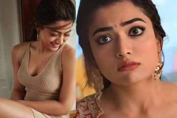 வெறும் பனியன் - பேண்ட்டில் போட்டோஷூட்!! வாரிசு பட நடிகையின் கவர்ச்சி போஸ்..