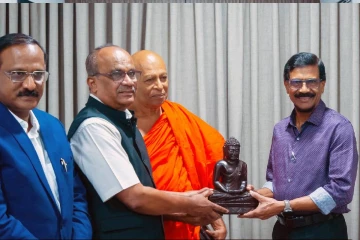 உலக பௌத்த அறிஞர்கள் கூட்டமைப்புப் பிரதிநிதிகளுடன் ரில்வின் சில்வா சந்திப்பு