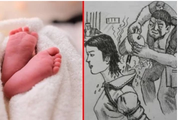 தொடர்ந்து பெண் குழந்தை பெற்றதால் ஆத்திரம் - மனைவி மீது வெந்நீர் ஊற்றிய கொடூரர்!