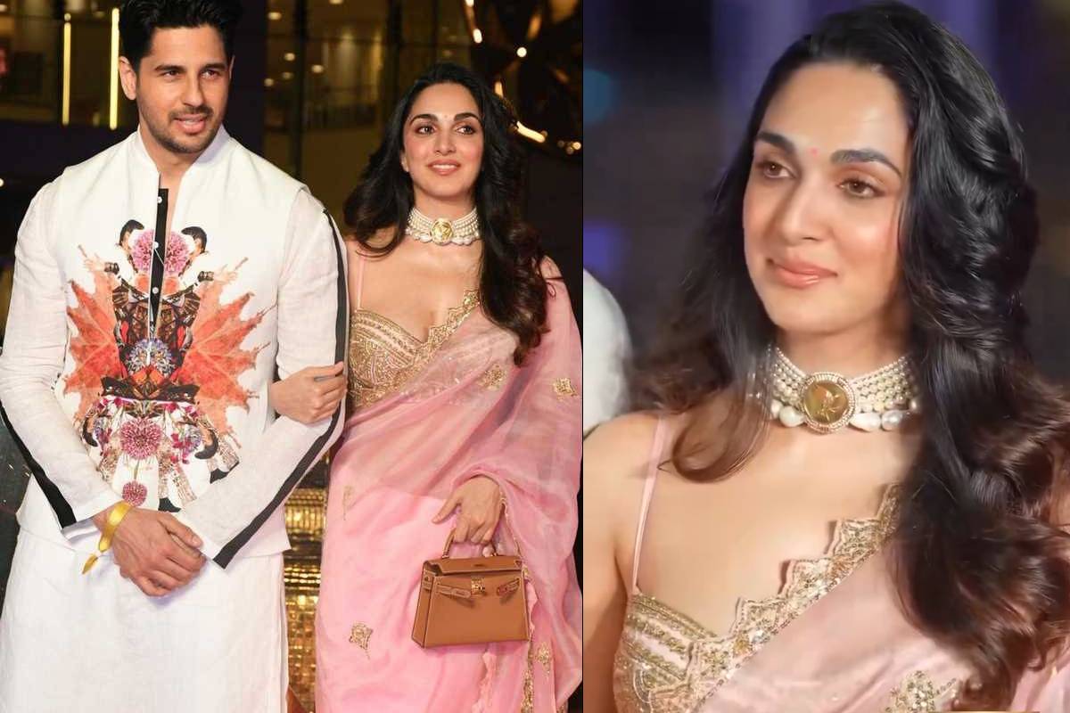 ரூ. 18 லட்சம் வைர நெக்லஸ்!! பாலிவுட்டை திரும்பி பார்க்க வைத்த நடிகை கியா அத்வானி... | Kiara Advani Saree Necklace Costs Nita Ambani Acc