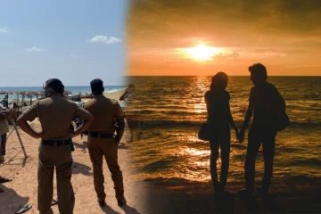 கடற்கரையில் காதலனுடன் மோசமான செயலில் ஈடுபட்ட காதலி