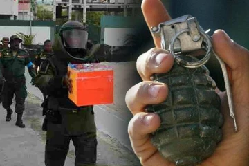 கட்டடம் ஒன்றில் இருந்து மீட்கப்பட்ட கை குண்டு