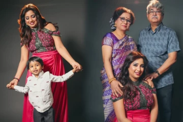 குடும்பத்துடன் பின்னணி பாடகி ஸ்ரேயா கோஷலின் லேட்டஸ்ட் போட்டோஷூட்..