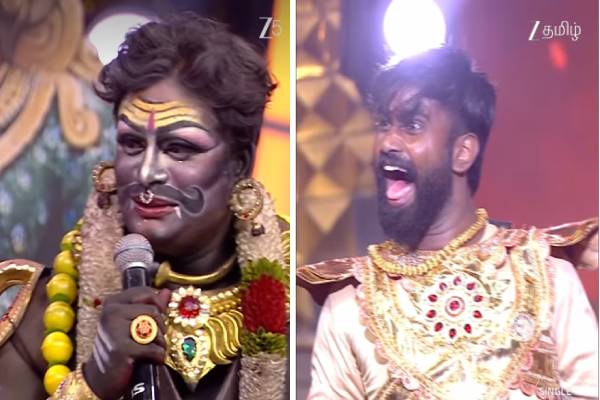 சிங்கிள் பசங்க: மேடையில் கருப்பசாமியாகவே மாறிய போட்டியாளர்கள்! மெய்சிலிக்க வைக்கும் காட்சி | Single Pasanga Season 1 Raavanan Performance