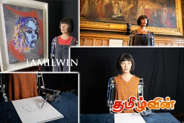 மனிதவுருவில் கண்டுபிடிக்கப்பட்டுள்ள உலகின் முதல் AI ரோபோ கலைஞர்