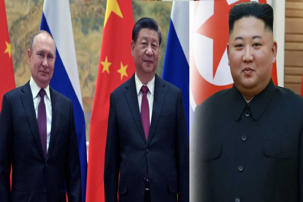 அமெரிக்காவுக்கு எதிராக கூட்டு சேர்ந்த சீனா, வடகொரியா , ரஷ்யா! | China North Korea Russia Join Forces Against Us