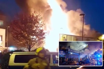 லண்டனில் பயங்கர தீ விபத்து: தீயை அணைக்க 100 தீயணைப்பு வீரர்கள் போராட்டம்