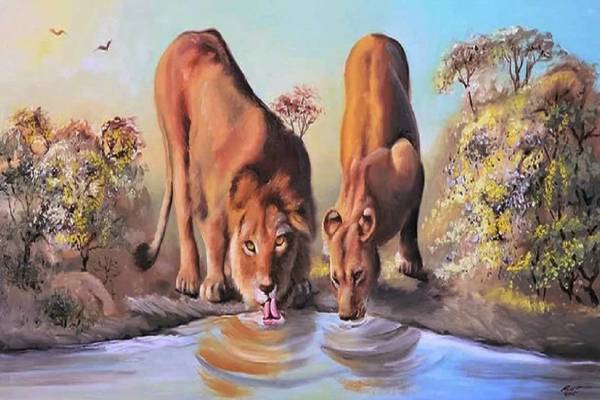 இதில் நான்கு சிங்கங்களை கண்டுபிடிக்க முடியுமா? | Optical Illusion Test Spot The 2 Hidden Lions