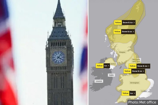 பிரித்தானியாவில் கடும் பனிப்பொழிவு எச்சரிக்கை: மெட் அலுவலகம் விடுத்த பாதுகாப்பு எச்சரிக்கை | Snow And Ice Warning Issued All Around Uk