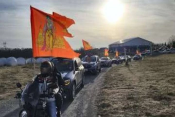 ராமர் கோவில் கும்பாபிஷேகத்தை முன்னிட்டு அமெரிக்காவில் கார் பேரணி!