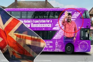 லண்டன் பேருந்துகளில் காட்சியளிக்கும் அனுரகுமார