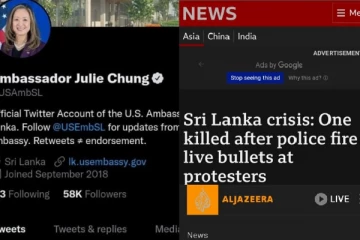 රෝස මලක් පුදා ආරම්භ කළ සාමකාමී පීඩිත නිරායුධ ලාංකිකයන්ගේ ලේ වැගිරීම ජාත්යන්තරය දැක්කේ මෙහෙමයි.. (PHOTOS)