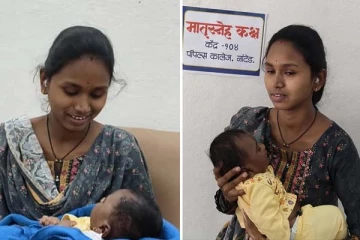 குழந்தை பிறந்த 2 நாளில் தேர்வு எழுத வந்த பெண்... இணையத்தில் வைரலாகும் புகைப்படம்