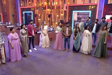 அரபிக் குத்து பாடலுக்கு ஒட்டுமொத்தமாக நடனம் ஆடிய குக் வித் கோமாளி பிரபலங்கள்.. வீடியோவை பாருங்க