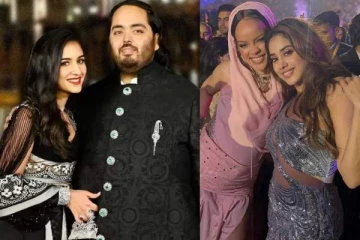 அம்பானி திருமண விழாவில் உலகப்பிரபலத்துடன் ஆட்டம்போட்ட ஸ்ரீதேவி மகள்! இணையத்தில் வைரலான வீடியோ