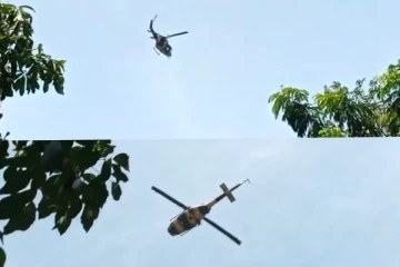 හමුදා හෙළිකොප්ටර් මැෂින් තුවක්කු සමඟ ඉතාමත් පහතින් කොළඹ අහසේ ගමන් කරයි..(VIDEO)