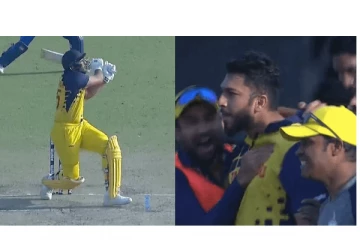 திக்...திக்.. திக்.. நிமிடம்... - கடைசி பந்தில் சிக்ஸர் விளாசி அசத்திய ஷாருக்கான் - வைரலாகும் வீடியோ