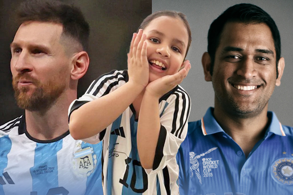 தோனி மகளுக்கு மெஸ்ஸி அளித்த பரிசு; இணையத்தில் வைரல்! | Messi S Gift To Dhoni S Daughter Viral