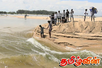 மட்டக்களப்பு முகத்துவாரம் வெட்டப்பட்டு வெள்ளநீர் வெளியேற்றும் பணி முன்னெடுப்பு