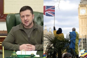 பிரித்தானிய நாடாளுமன்றத்தில் வீடியோ காணொளி மூலம் உரையாற்றும் உக்ரைன் ஜனாதிபதி ஜெலன்ஸ்கி