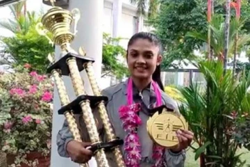 சிங்கப்பூரில் உலக சம்பியன்ஷிப்போட்டியில் தங்கப்பதக்கம் வென்ற இலங்கை பெண்