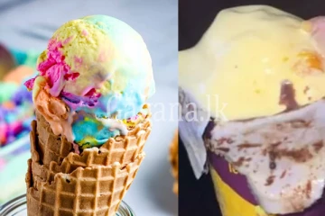 චොක්ලට් එකෙන් මතු වූ ඇඟිල්ල වගේ ද අයිස් ක්‍රීම් එකෙන් මතු වූ මේ ඇඟිල්ල. - (VIDEO)