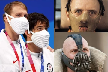 ஒலிம்பிக்கில் கேலி கிண்டலுக்கு ஆளான அமெரிக்க வீரர்களின் முகக்கவசம்!