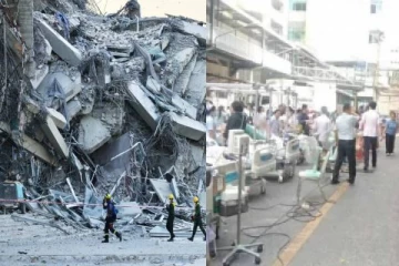 தாய்லாந்து நிலநடுக்கம் - சாலையின் நடுவே குழந்தை பெற்றுக்கொண்ட பெண்