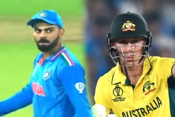 உலகக்கோப்பை இறுதிப் போட்டியில் அவுஸ்திரேலிய வீரரை வெறித்துப் பார்த்த விராட் கோலி