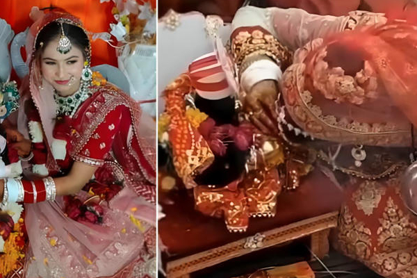 கிருஷ்ணர் சிலையுடன் திருமணம் செய்து கொண்ட பெண் | Woman Married To Krishna Statue Pinki Sharma கிருஷ்ணர் சிலையுடன் திருமணம் செய்து கொண்ட பெண் | Woman Married To Krishna Statue Pinki Sharma