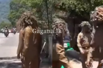 මීට කලින් මෙහෙම දැකලා තියෙනව ද?. අමුතුම ඇඳුමකින් සැරසී පාරට බැස්ස පොලීසිය.. (VIDEO)